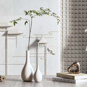 现代摆件组合3D模型下载